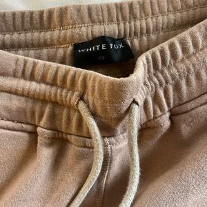 Beige White fox sweat shorts